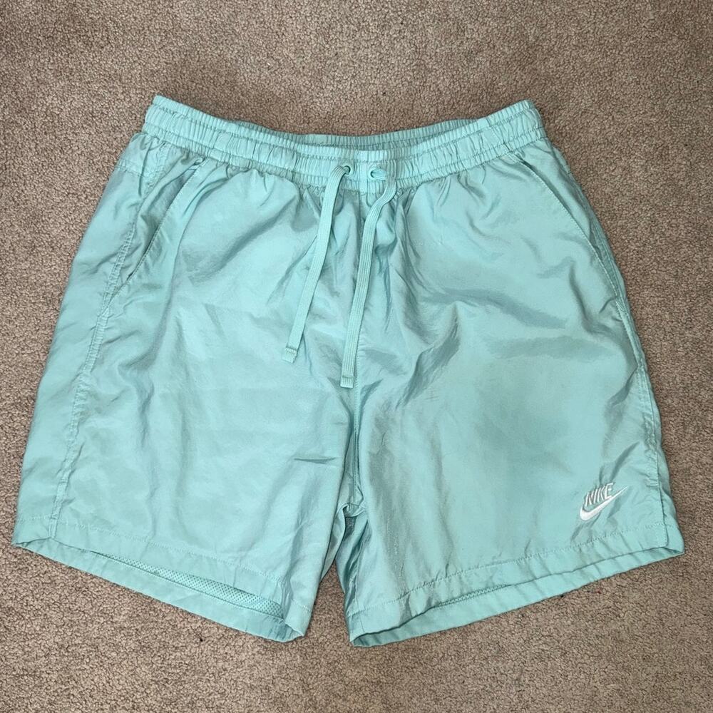 Nike Men's Athletic Drawstring Mesh Interior Shorts Blue/Green size L